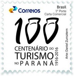Correios lançam selo e carimbo dos 100 anos do Turismo no Paraná